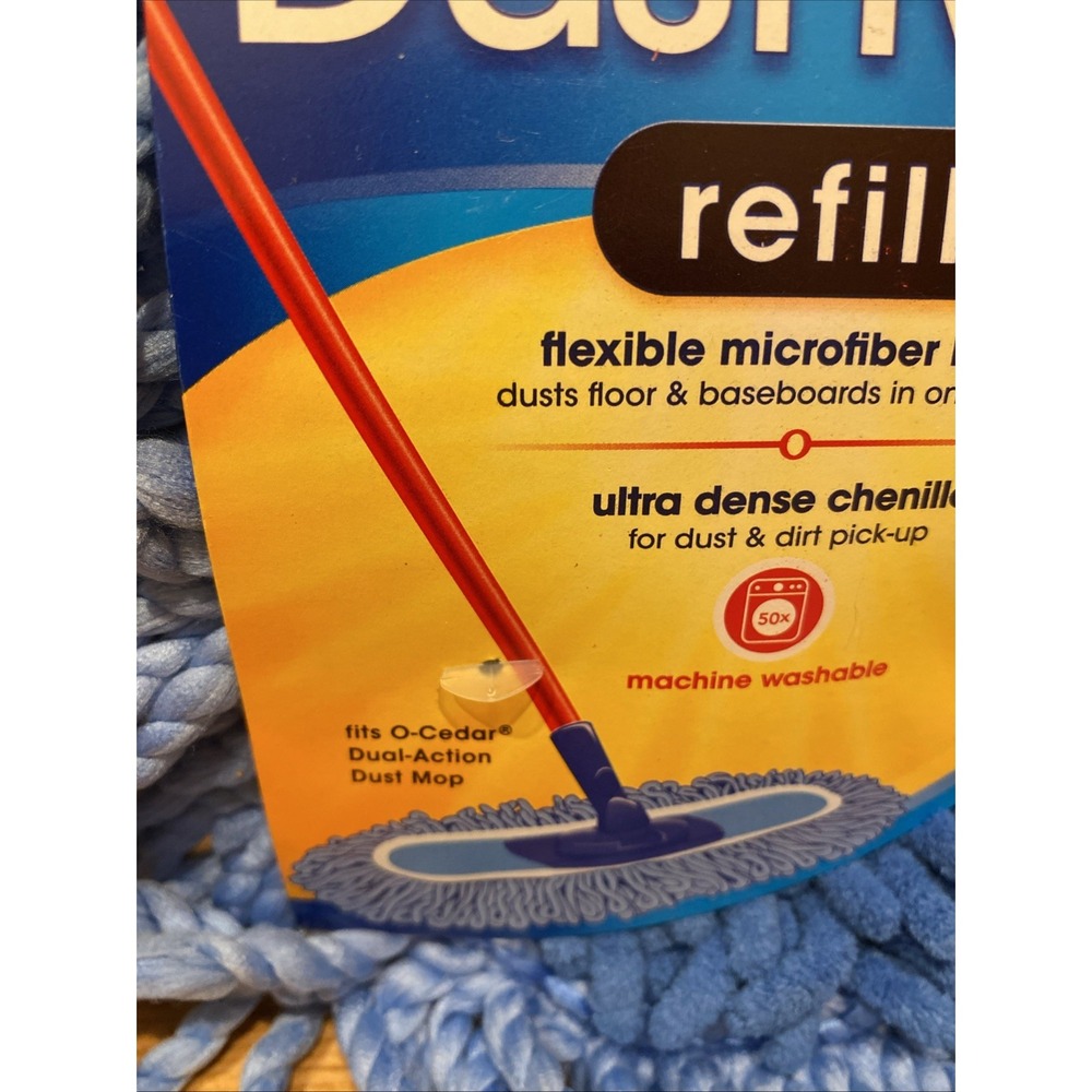 O-Cedar Dual-Action Dust Mop Refill Microfiber Ultra Dense Chenille‎ Washable - Picture 3 of 6